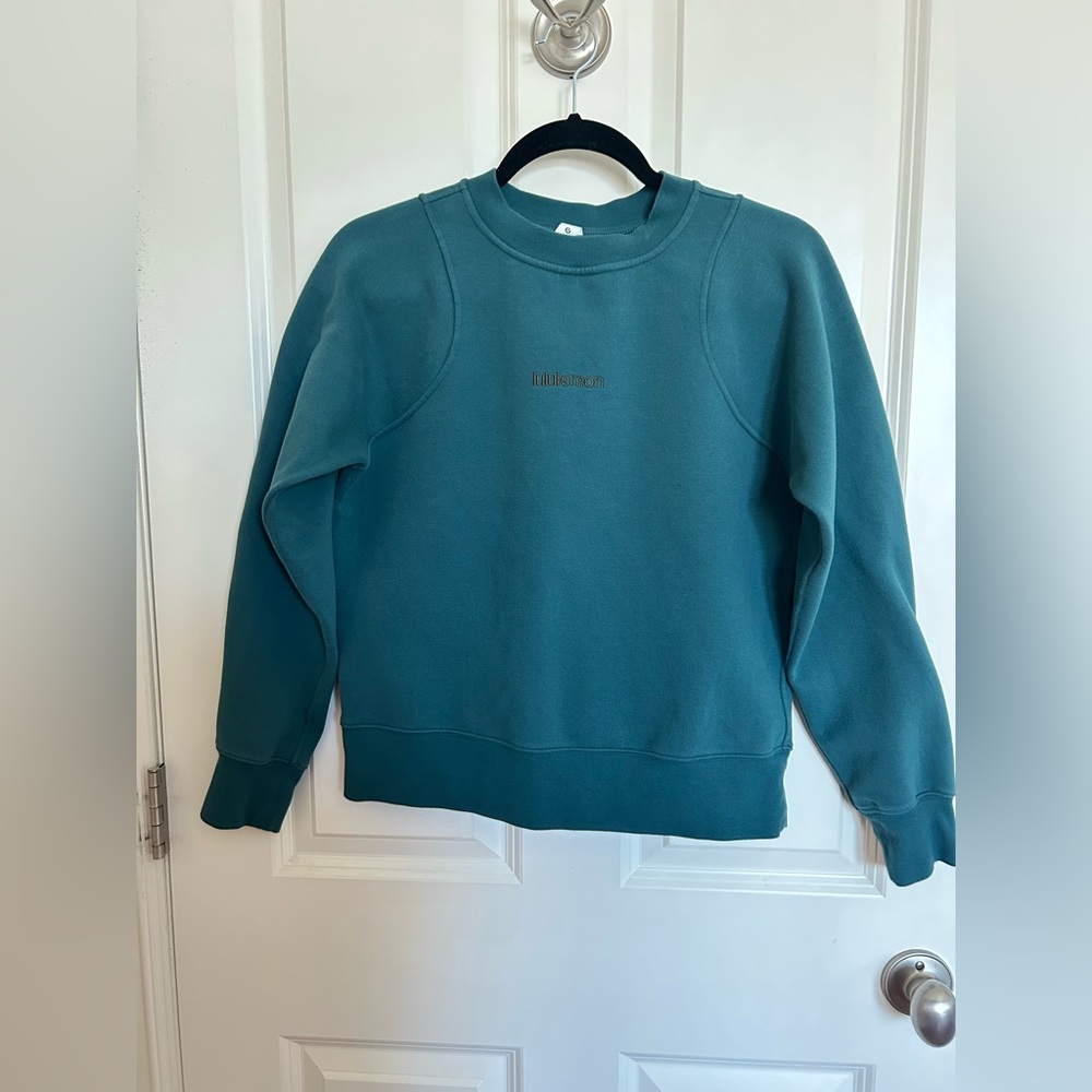 Lululemon crew sweater green sz 2